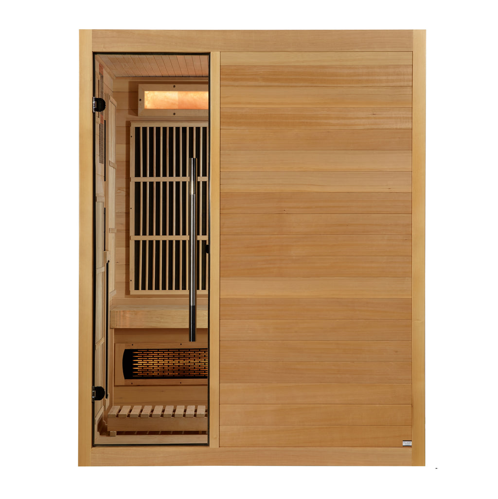 Golden Designs Soria 3-Person Indoor Hybrid Sauna (Full Spectrum)