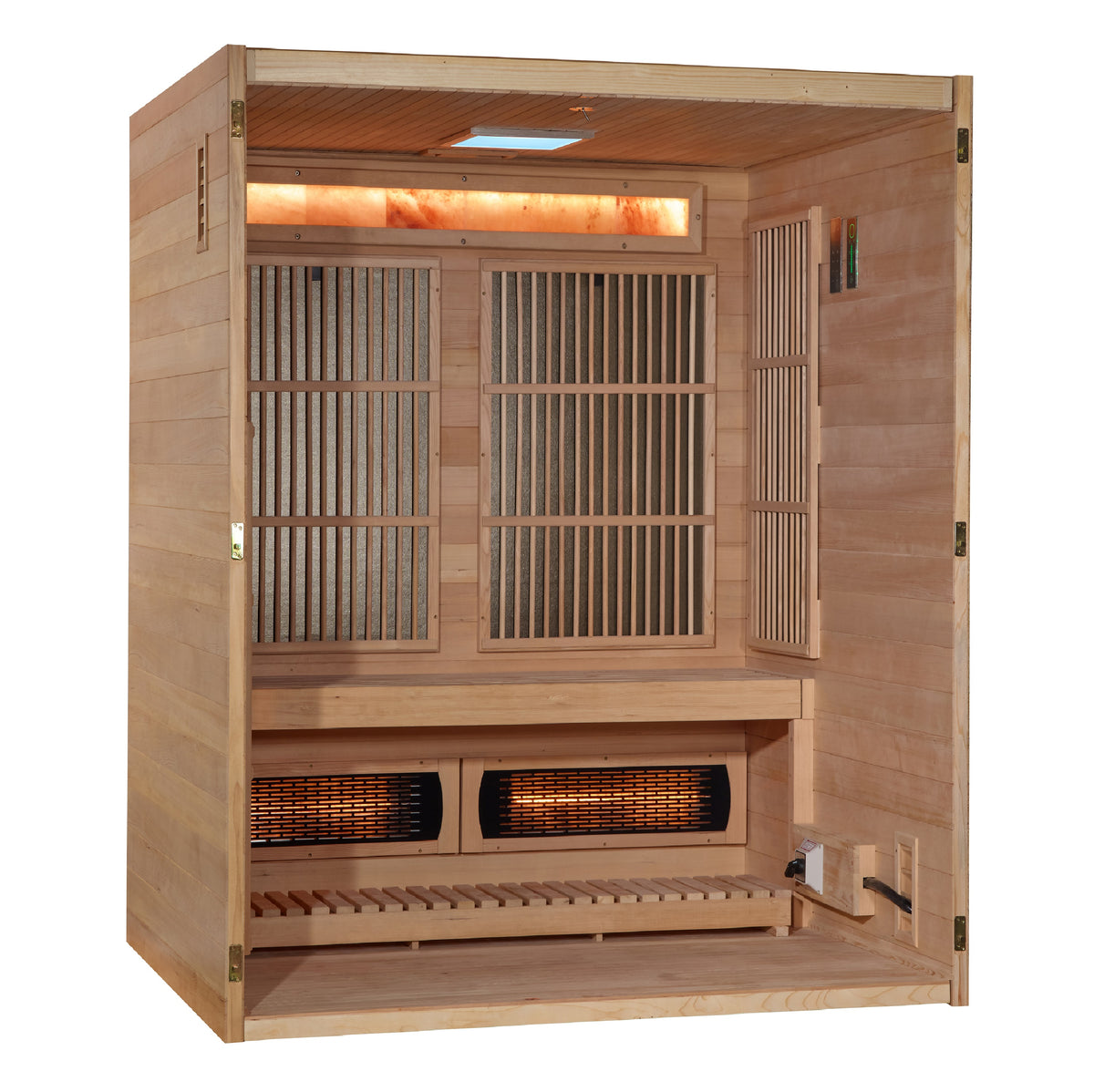 Golden Designs Soria 3-Person Indoor Hybrid Sauna (Full Spectrum)