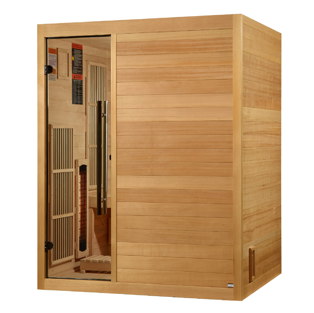 Golden Designs Soria 3-Person Indoor Hybrid Sauna (Full Spectrum)