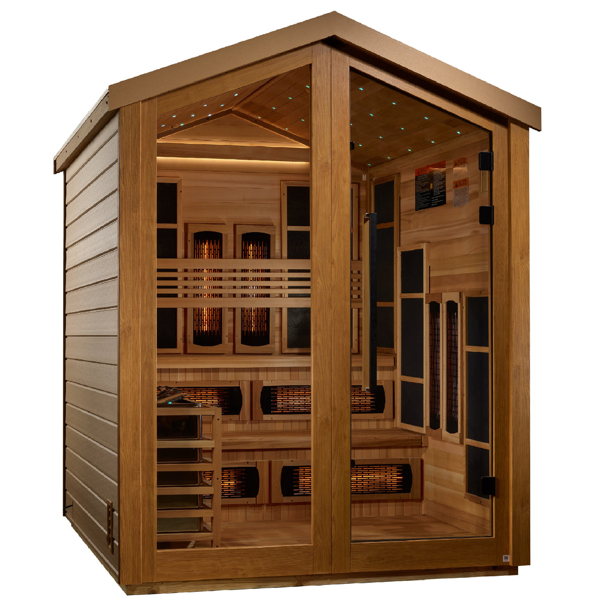 Golden Designs Kaskinen 6-Person Outdoor Hybrid Sauna (Full Spectrum)