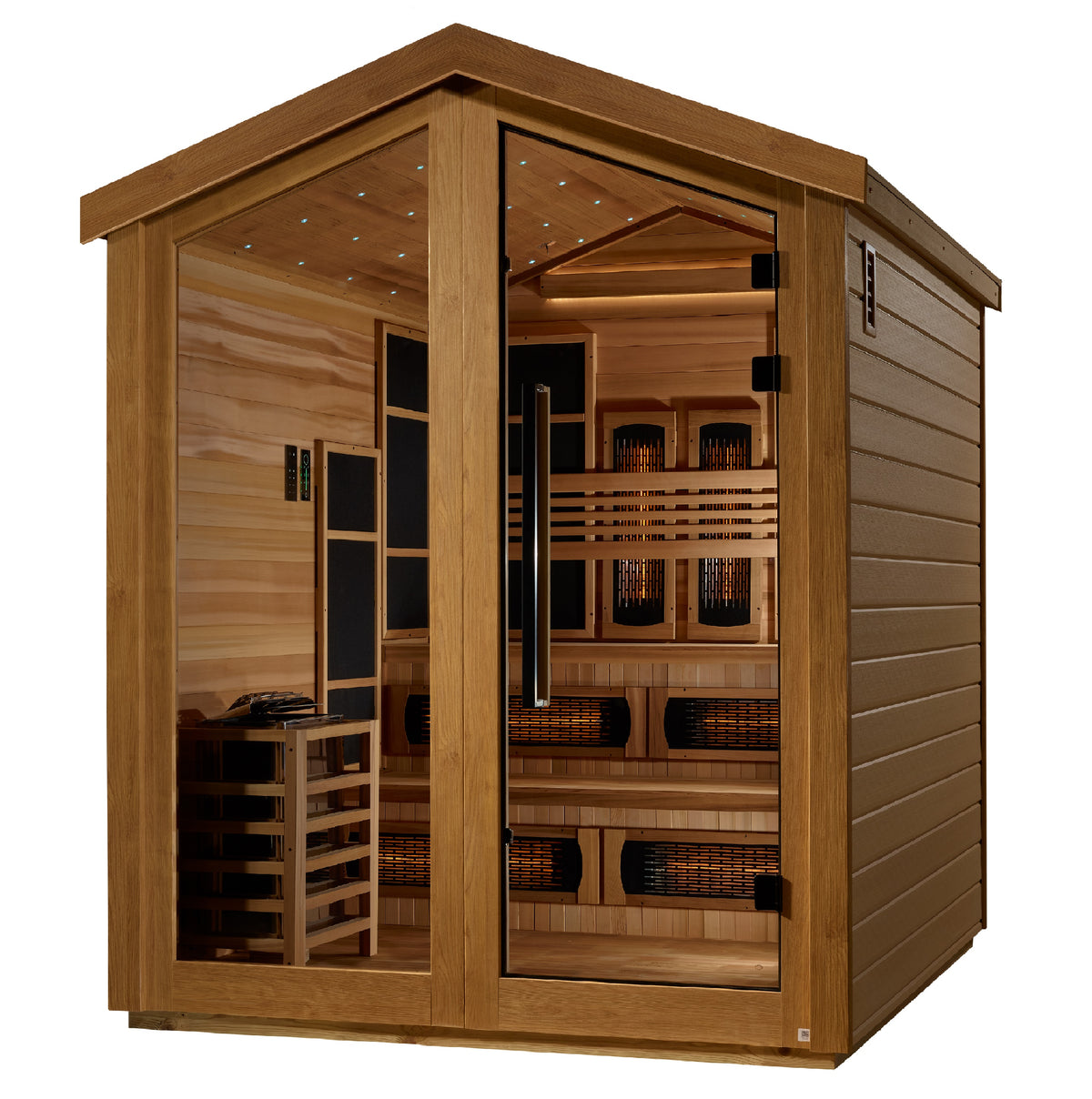 Golden Designs Kaskinen 6-Person Outdoor Hybrid Sauna (Full Spectrum)