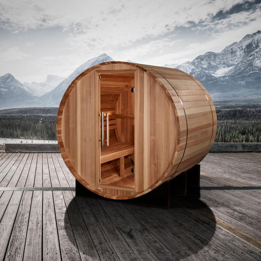 Golden Designs St. Moritz 2-Person Outdoor Barrel Traditional Sauna