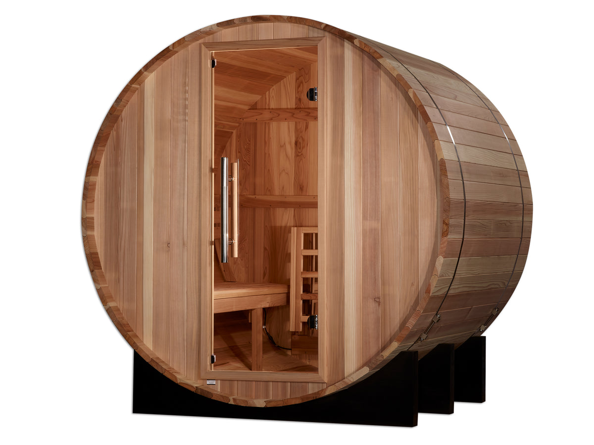 Golden Designs St. Moritz 2-Person Outdoor Barrel Traditional Sauna