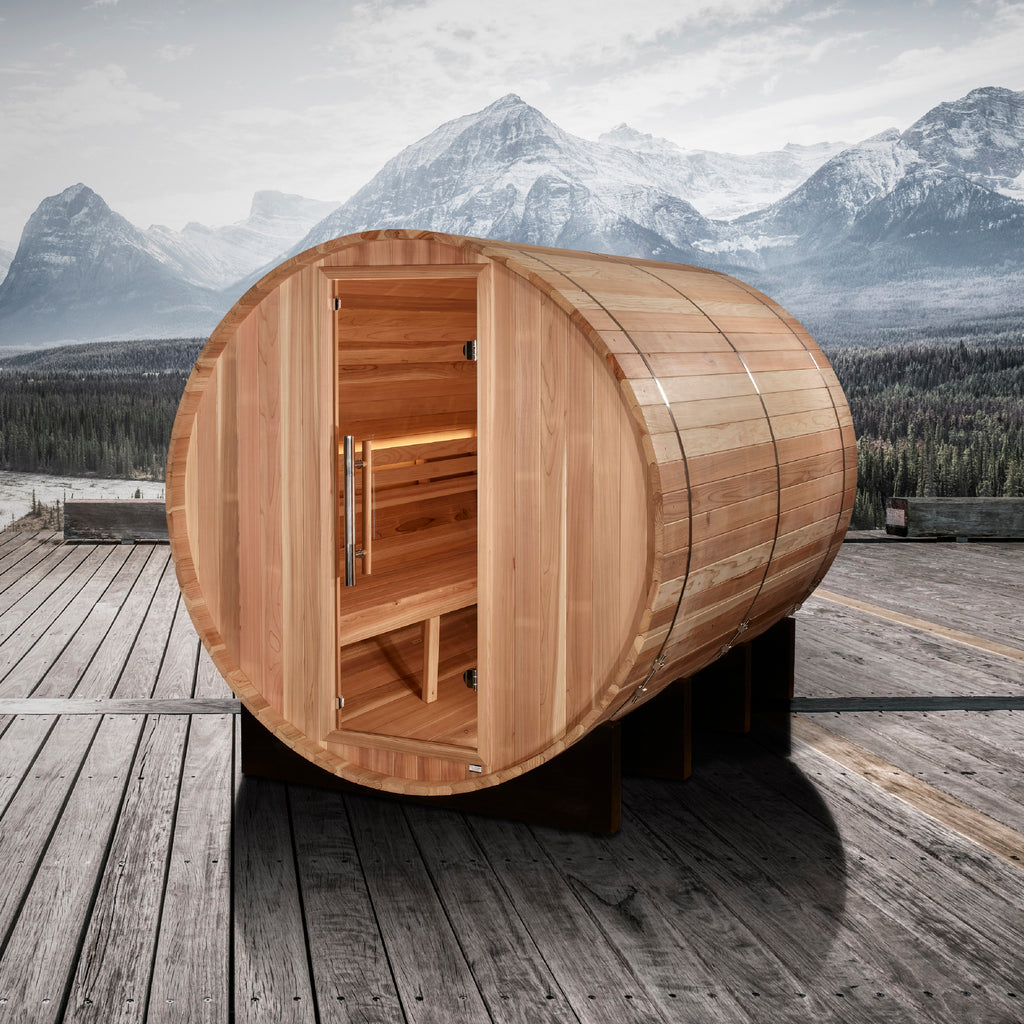 Golden Designs Klosters 6-Person Outdoor Barrel Traditional Sauna