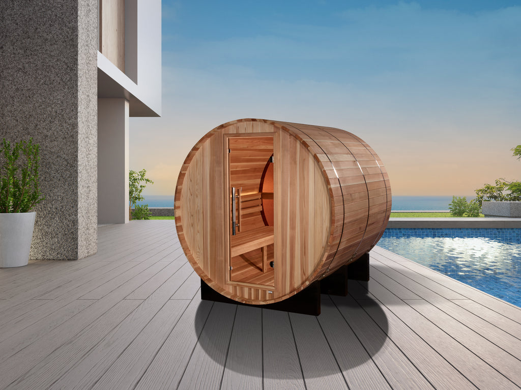 Golden Designs Zurich 4-Person Outdoor Barrel Traditional Sauna