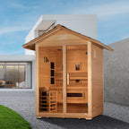 Golden Designs Carinthia 3-Person Outdoor Hybrid Sauna (Full Spectrum)