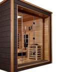 Golden Designs Visby 3-Person Outdoor Hybrid Sauna (Full Spectrum)