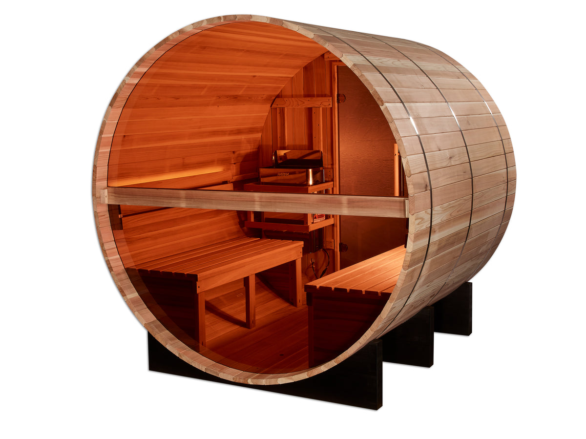 Golden Designs Zurich 4-Person Outdoor Barrel Traditional Sauna