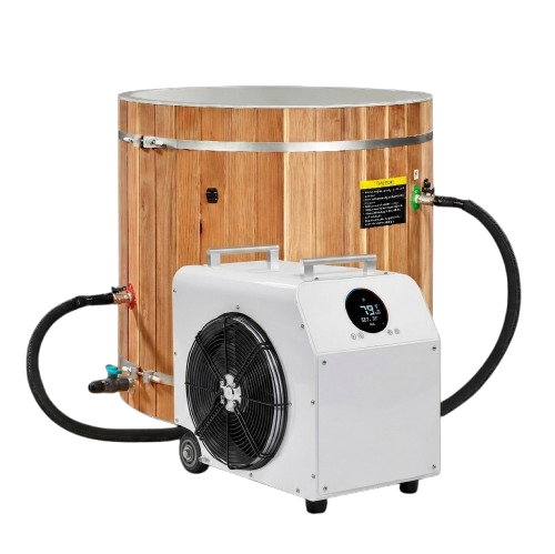 Dynamic Cold Therapy Barrel Cold Plunge - Pacific Cedar Exterior & PVC Interior