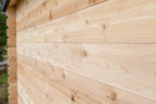 Cedar wall detail on the Dundalk CT Georgian 6-Person Outdoor Cabin Sauna