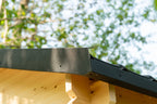 Roof corner detail on the Dundalk CT Georgian 6-Person Cabin Sauna with Change Room
