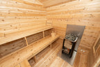 Sauna room of the Dundalk CT Georgian 6-Person Cabin Sauna with Change Room with heater and benches