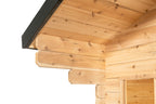 Roof overhang detail on the Dundalk CT Georgian 6-Person Cabin Sauna with Porch