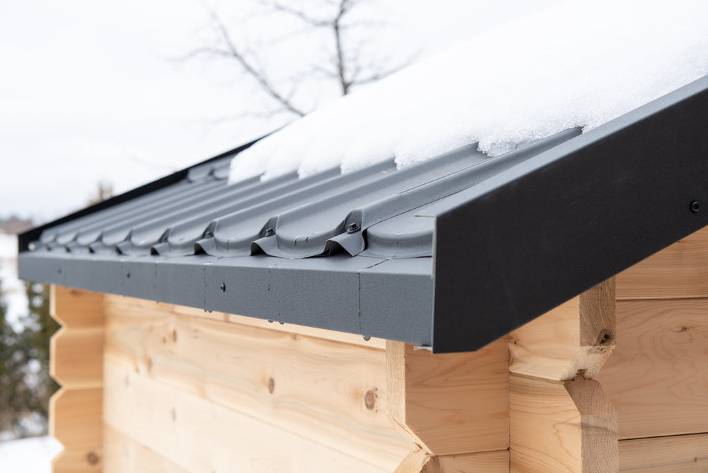 Roof edge of the Dundalk CT Granby 3-Person Outdoor Cabin Sauna