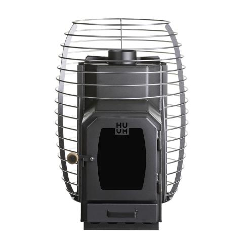 Huum Hive Wood 13kW wood-burning sauna stove with stainless steel stone cage