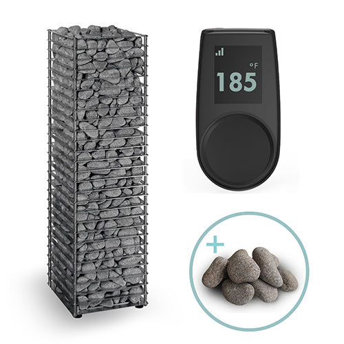 Huum Cliff 10.5kW Sauna Heater package with UKU control panel and sauna stones