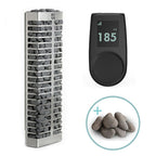 Huum Steel Mini 3.5kW Sauna Heater package with UKU control panel and sauna stones