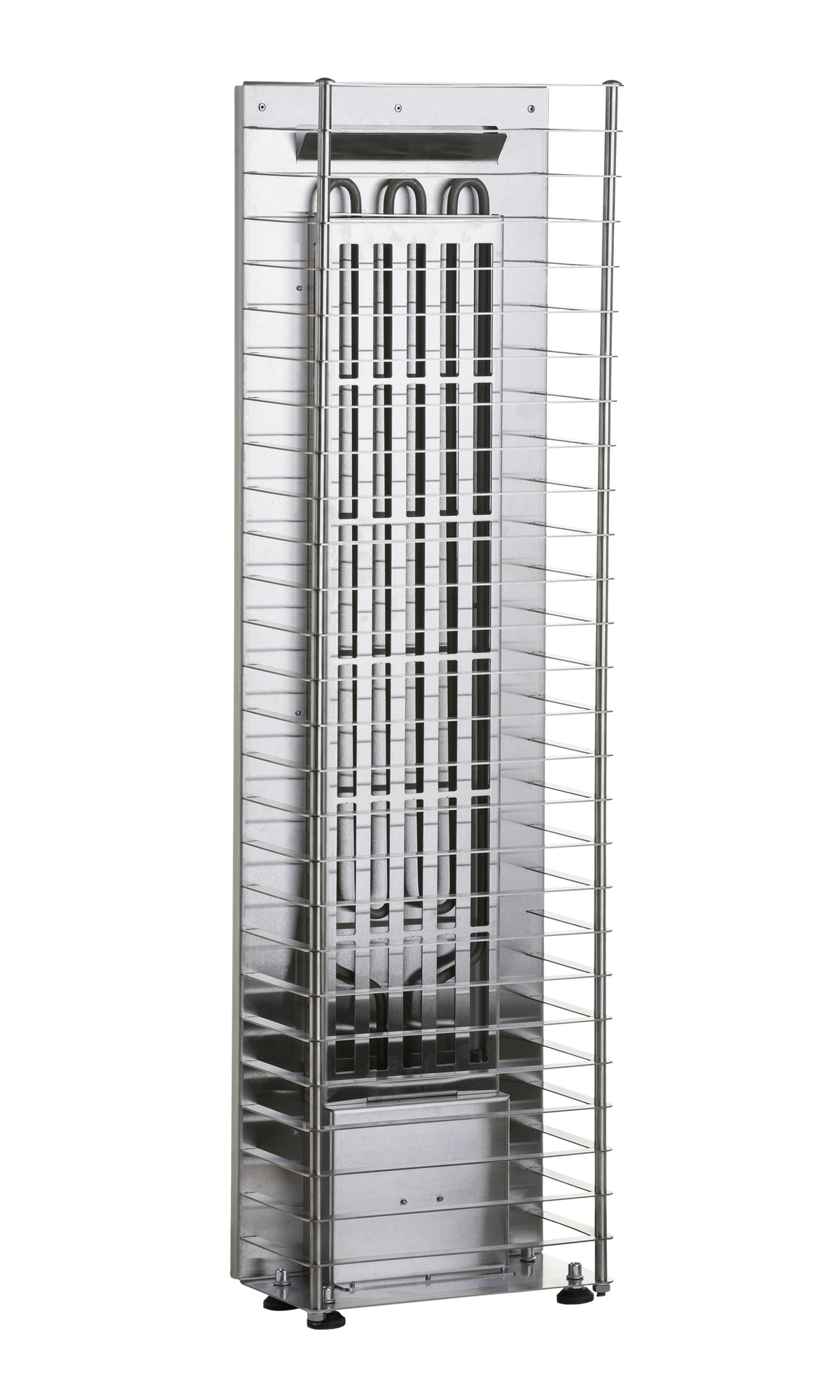 Huum Cliff Mini 3.5kW Sauna Heater showing the heating elements without stones, front view