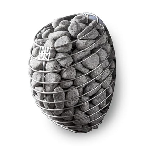 Huum Drop 4.5kW Sauna Heater front view with sauna stones