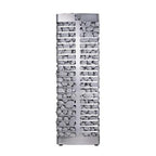 Huum Steel 6kW Sauna Heater front view with sauna stones