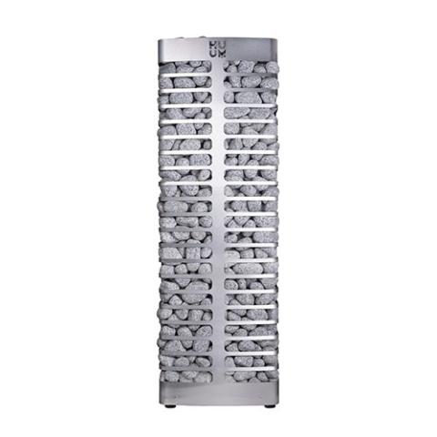 Huum Steel 6kW Sauna Heater front view with sauna stones