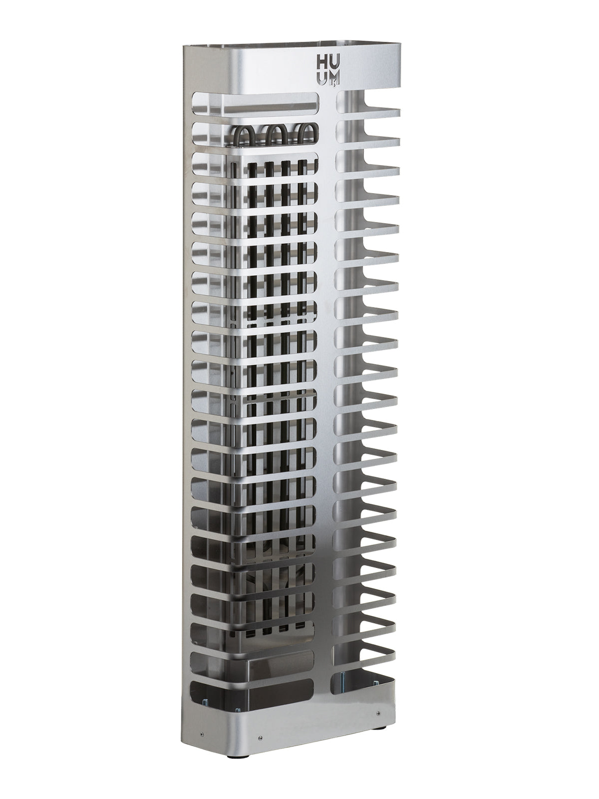 Huum Steel Mini 3.5kW Sauna Heater front view with sauna stones