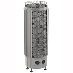 Front view of the Harvia Cilindro PC90 9kW Sauna Heater with sauna stones