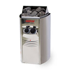 Front view of the Harvia Vega 3.5kW electric sauna heater with control dials