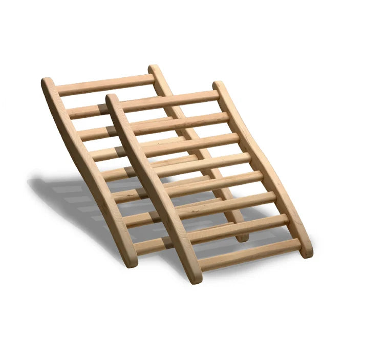 S-Shape Hemlock Wood Sauna Backrest (Set of 2)