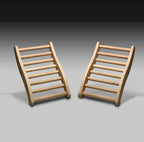S-Shape Hemlock Wood Sauna Backrest (Set of 2)