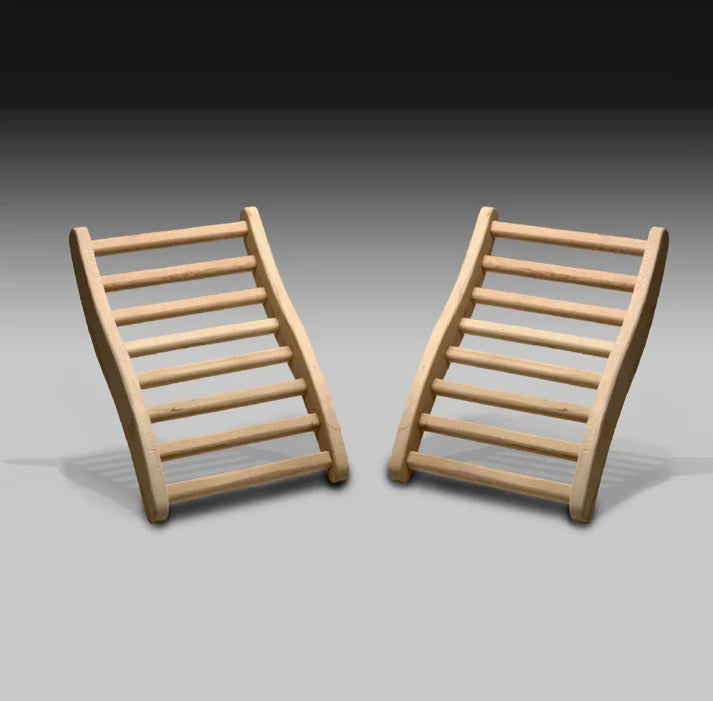 S-Shape Hemlock Wood Sauna Backrest (Set of 2)
