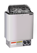 Front view of the Harvia KIP 6kW Sauna Heater in stainless steel