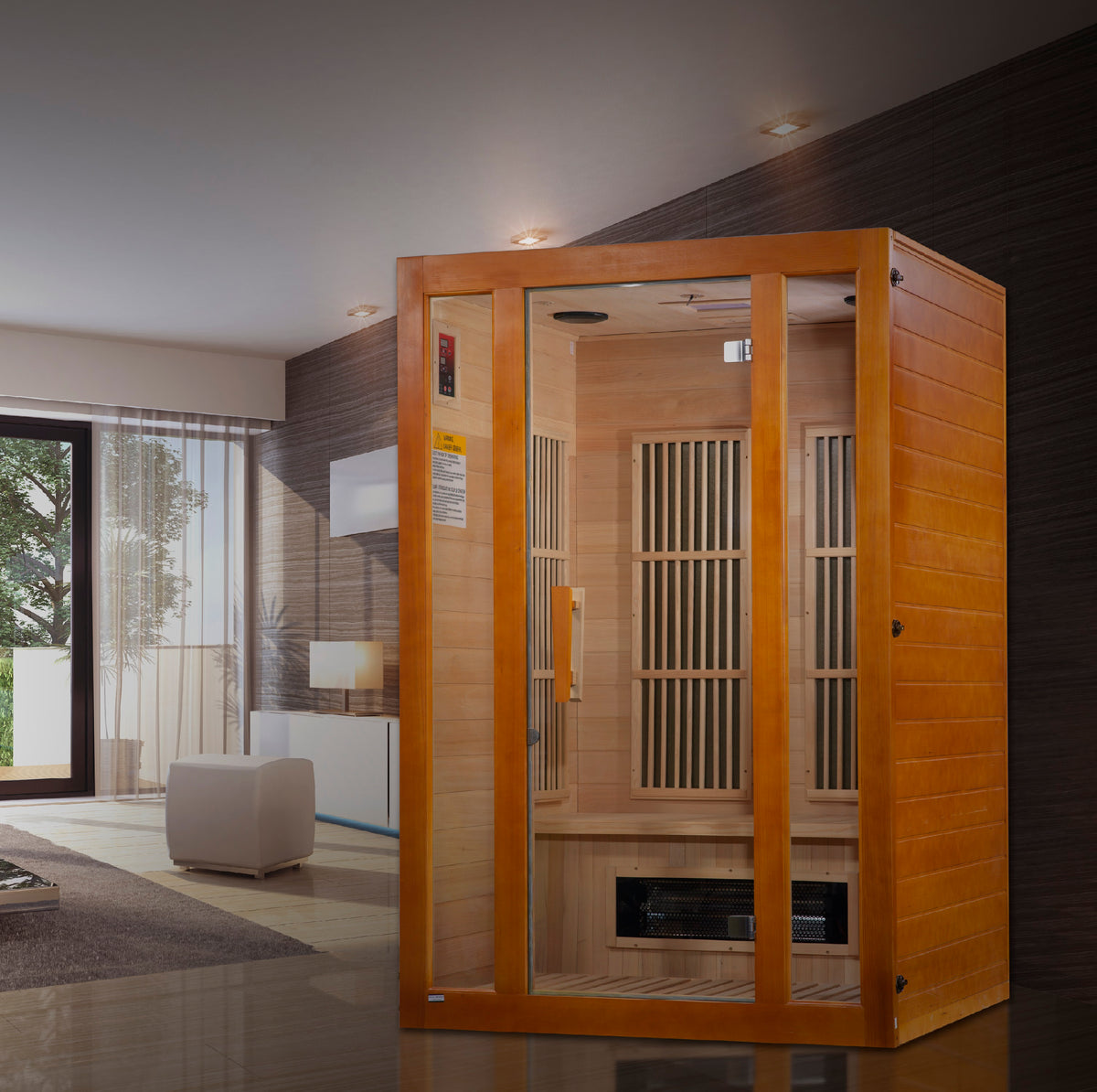 Maxxus Aspen Dual-Tech 2-Person Indoor Infrared Sauna (Low EMF)