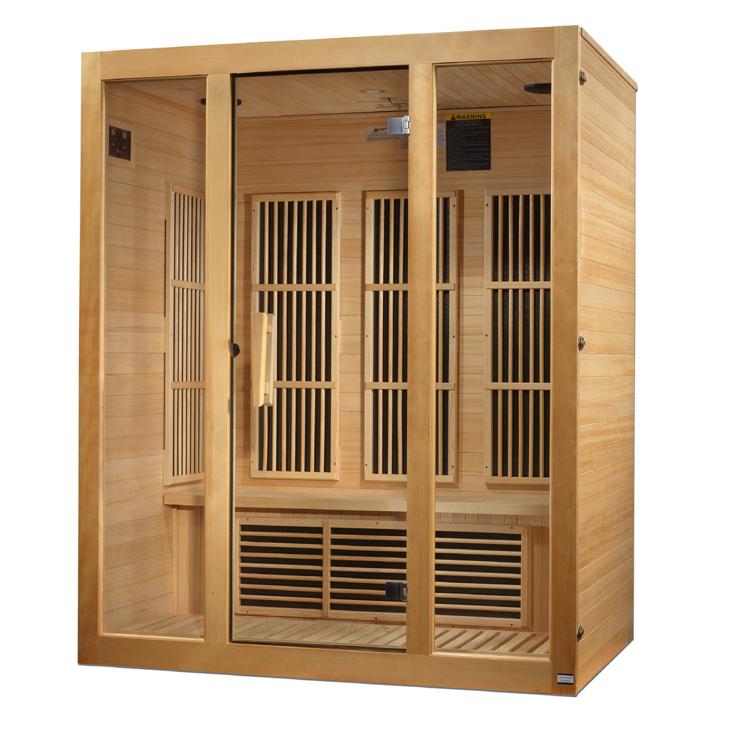 Maxxus Bellevue 3-Person Indoor Infrared Sauna (Near Zero EMF)