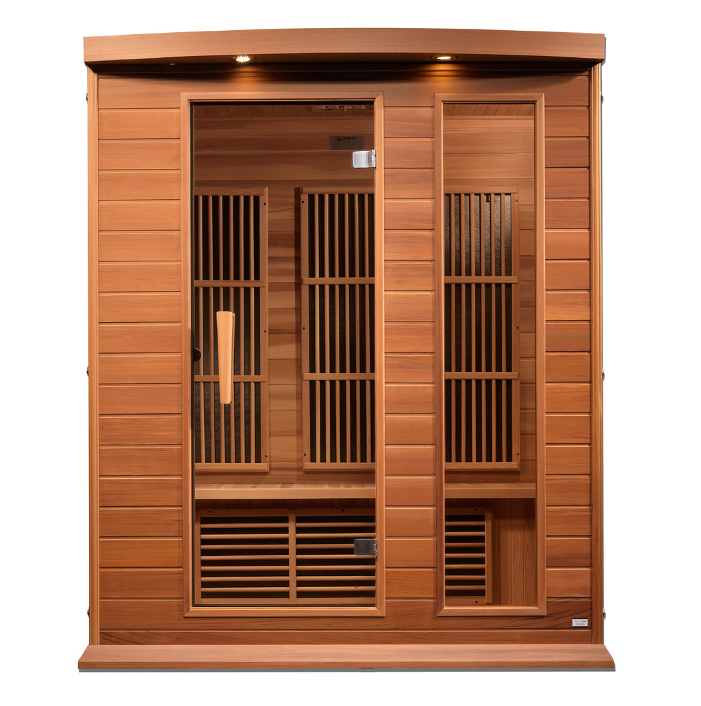 Maxxus 3-Person Canadian Red Cedar Indoor Infrared Sauna (Low EMF)