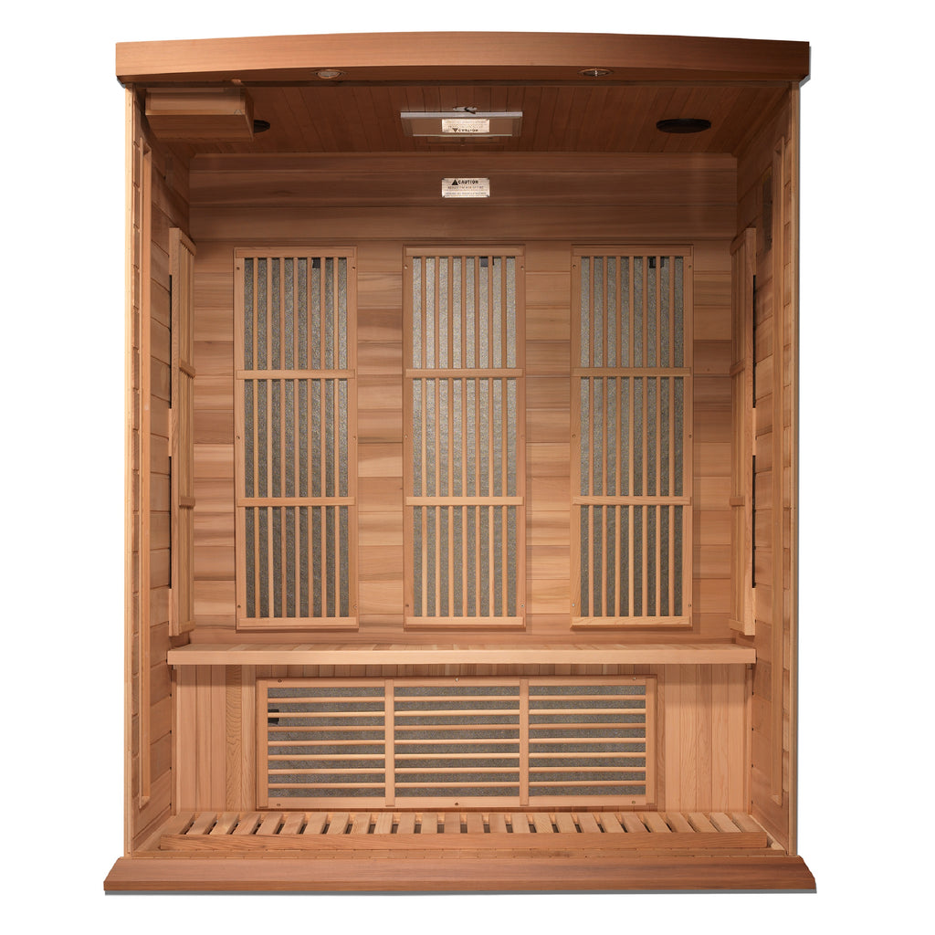 Maxxus 3-Person Canadian Red Cedar Indoor Infrared Sauna (Low EMF)