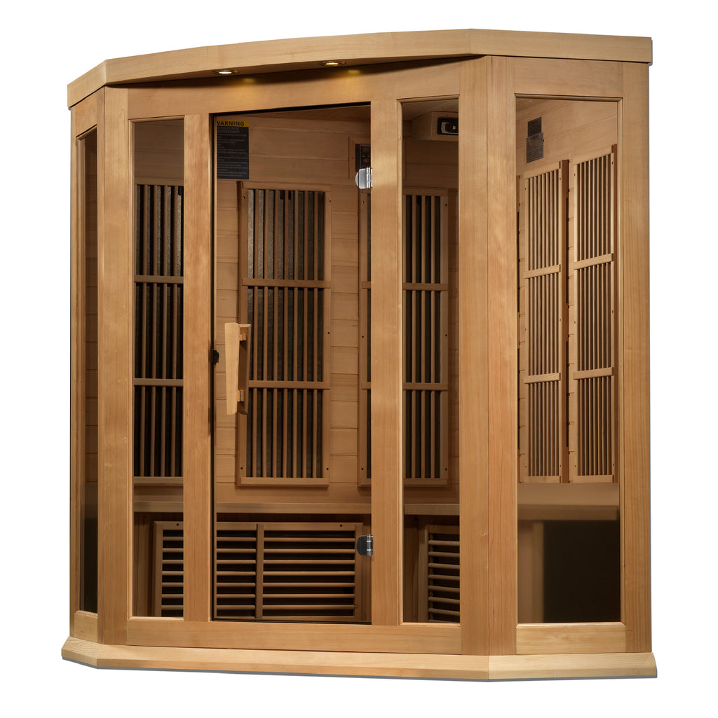 Maxxus 3-Person Indoor Infrared Corner Sauna (Near Zero EMF)