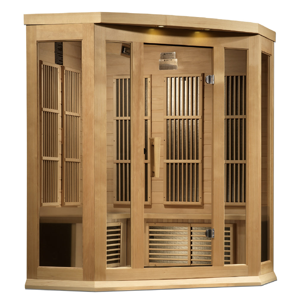 Maxxus 3-Person Indoor Infrared Corner Sauna (Near Zero EMF) - corner