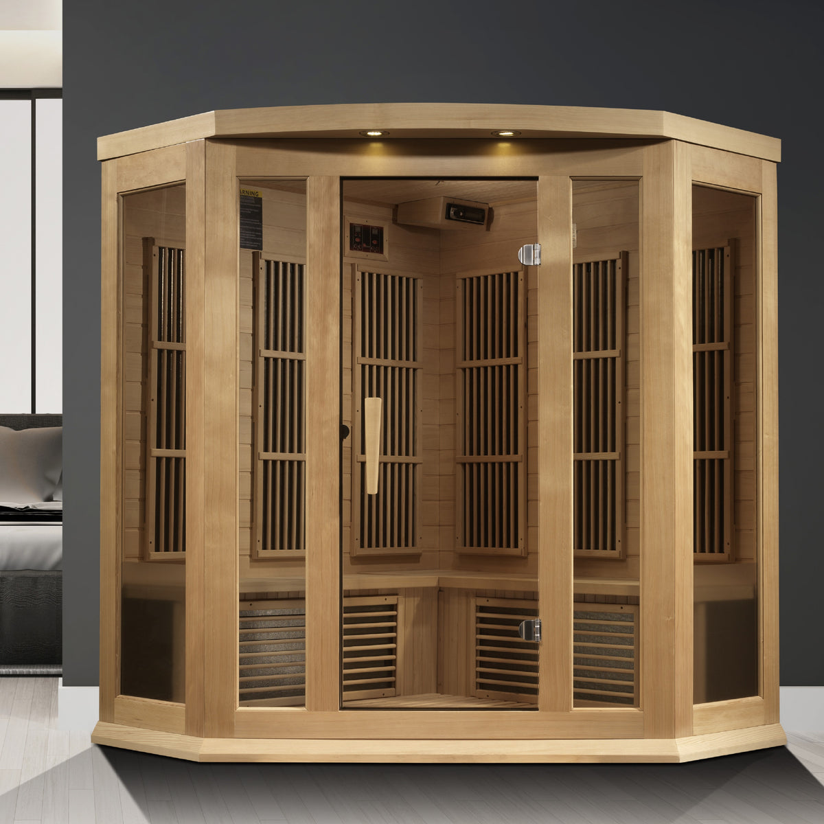 Maxxus 3-Person Indoor Infrared Corner Sauna (Near Zero EMF)