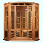 Maxxus 3-Person Canadian Red Cedar Corner Indoor Infrared Sauna (Low EMF)