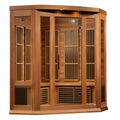 Maxxus 3-Person Canadian Red Cedar Corner Indoor Infrared Sauna (Low EMF)