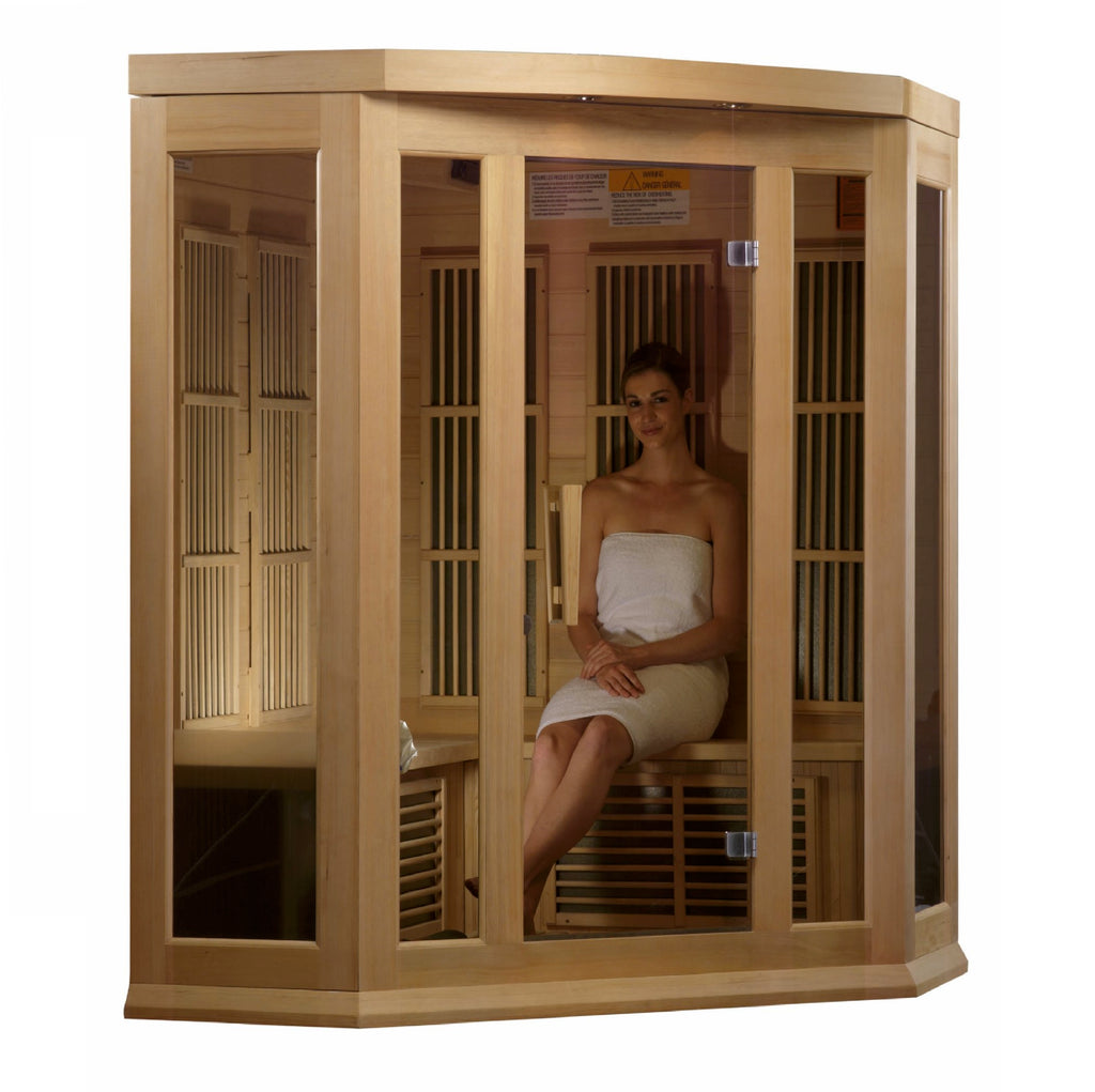 Maxxus 3-Person Corner Infrared Sauna (Low EMF)