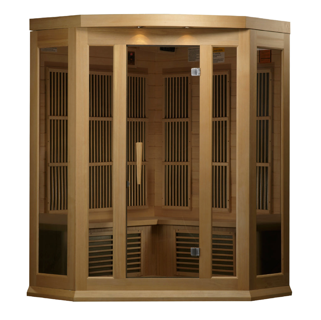 Maxxus 3-Person Corner Infrared Sauna (Low EMF)