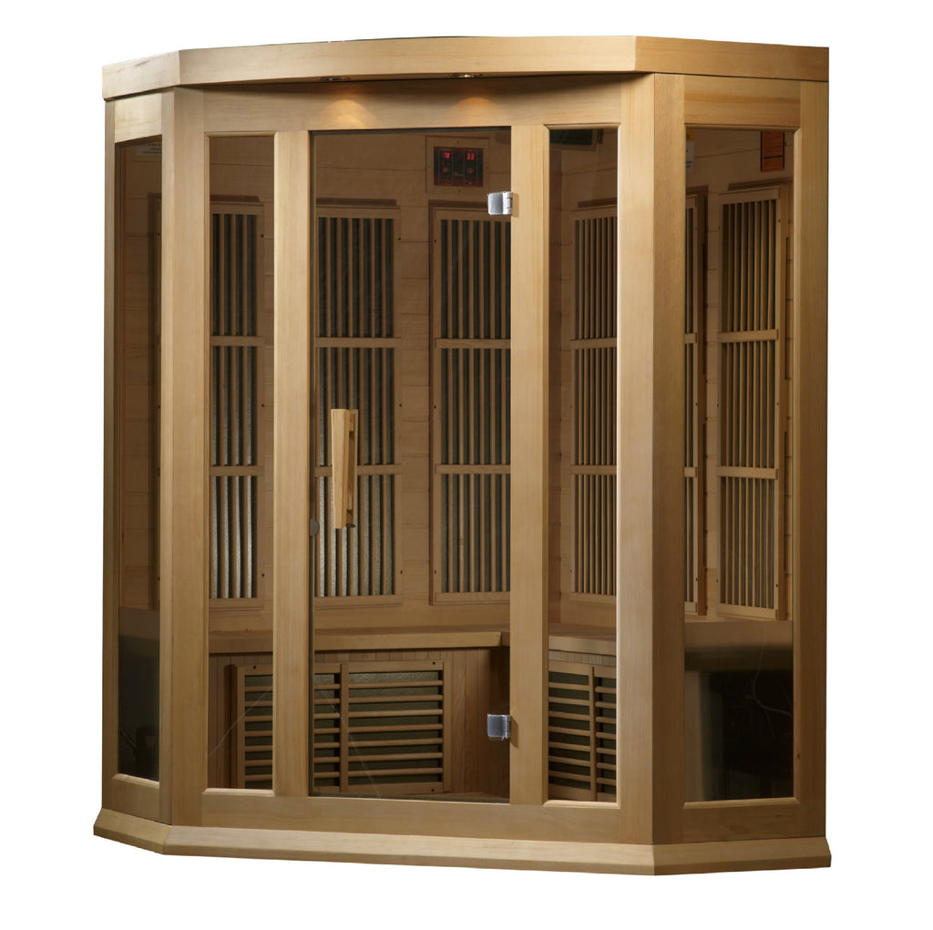 Maxxus 3-Person Corner Infrared Sauna (Low EMF)