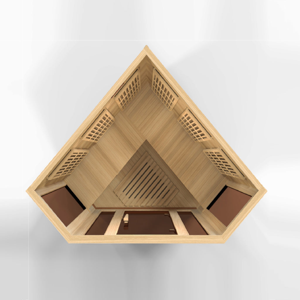 Maxxus 3-Person Corner Infrared Sauna (Low EMF)