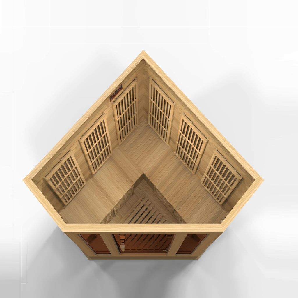 Maxxus 3-Person Corner Infrared Sauna (Low EMF)