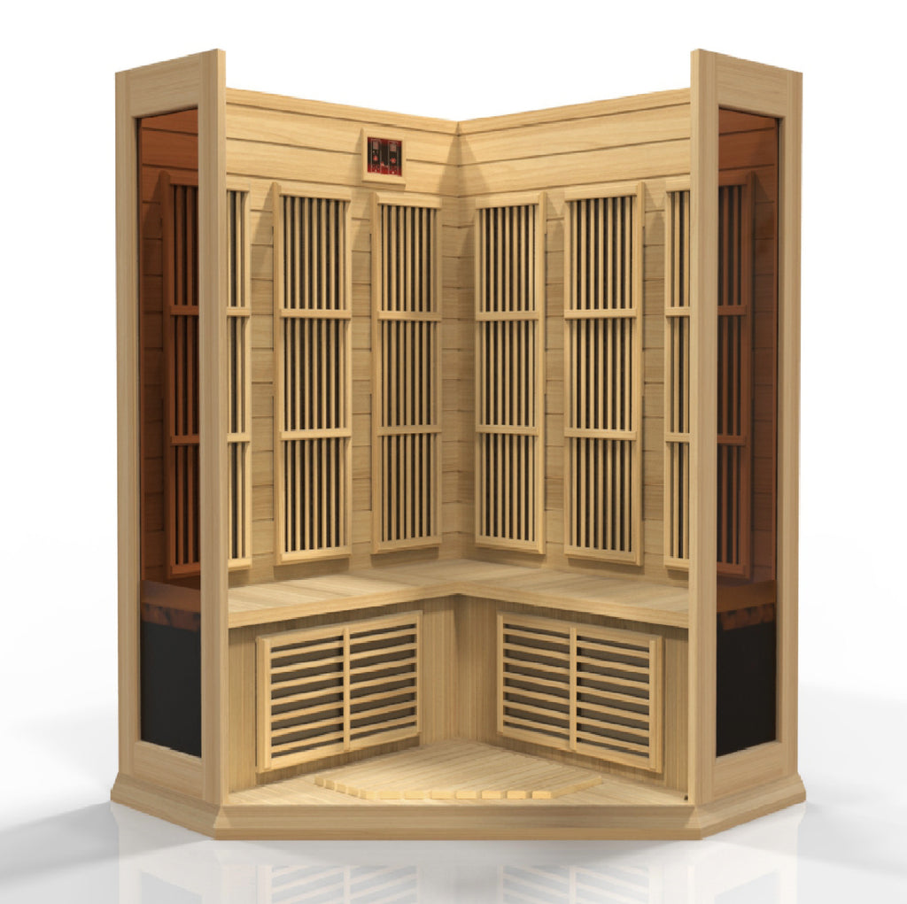 Maxxus 3-Person Corner Infrared Sauna (Low EMF)