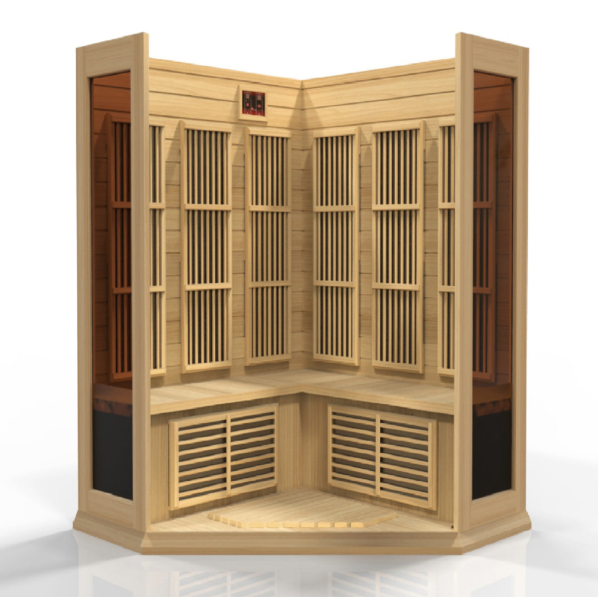 Maxxus 3-Person Corner Infrared Sauna (Low EMF)