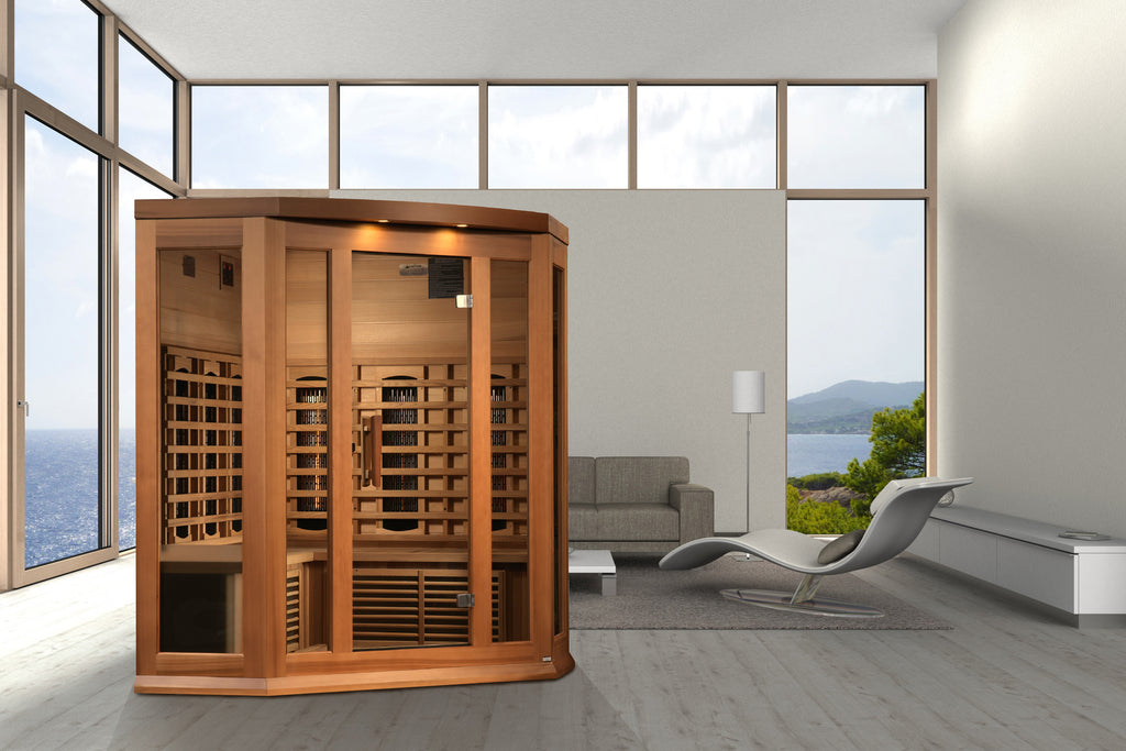 Maxxus 3-Person Corner Infrared Sauna (Full Spectrum)