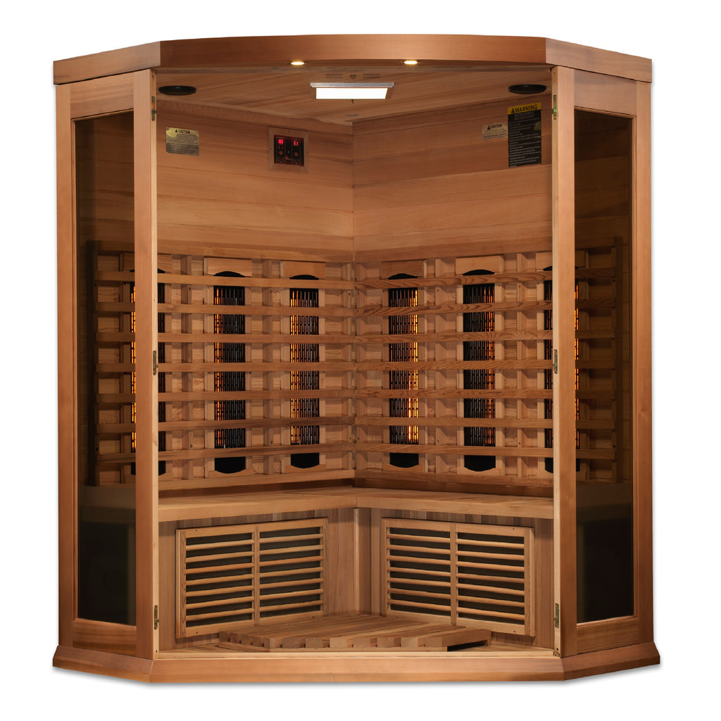 Maxxus 3-Person Corner Infrared Sauna (Full Spectrum)